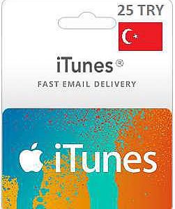 گیفت کارت آیتونز 25 لیر ترکیه